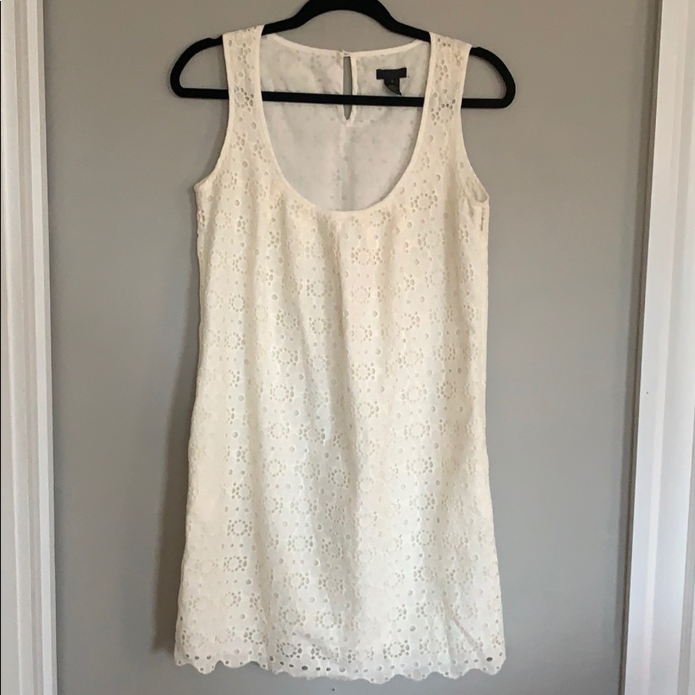 Jcrew Eyelet Sleeveless Sheath Dress